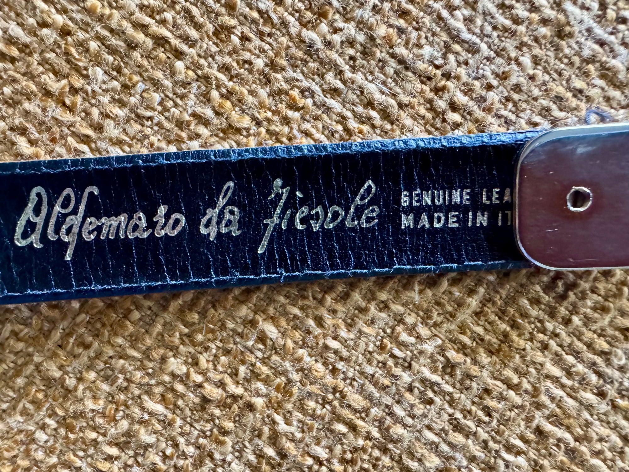 90s Aldemaro da Fiesole Snakeskin Thin Strap Belt