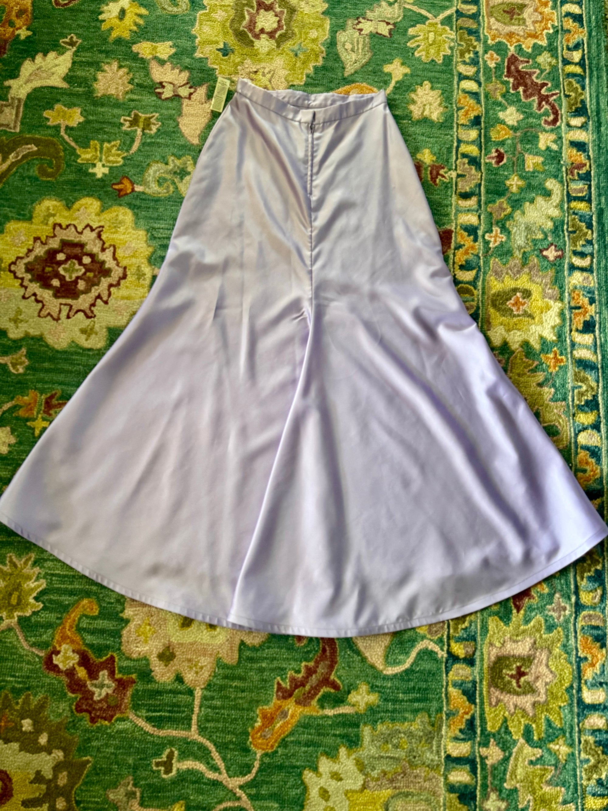 90s Cache Purple Satin Ball Maxi Skirt NWT