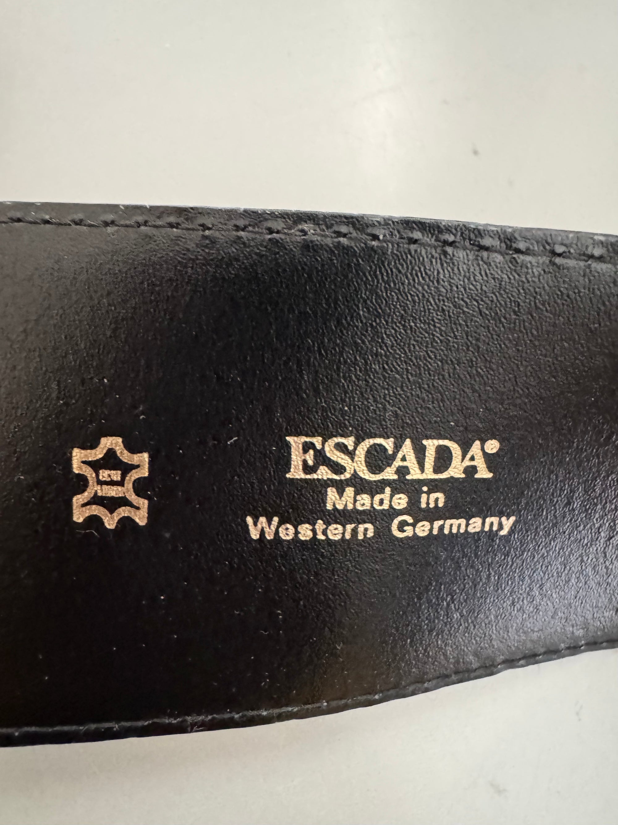 80s Escada Yellow Leather Sea Creature Belt